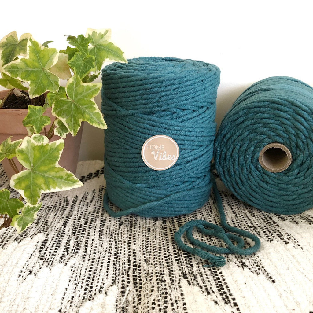 TEAL Coloured Macrame Cord 6mm 1kg