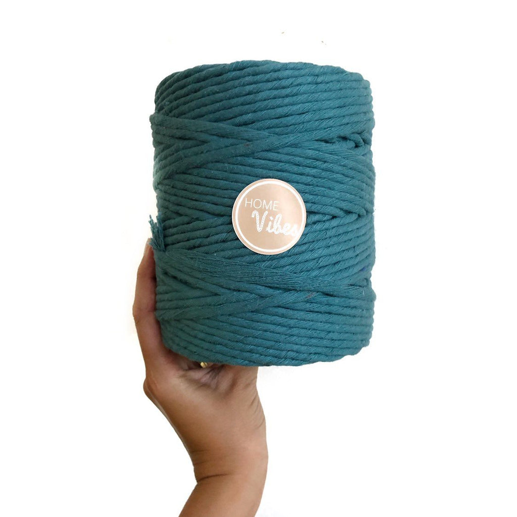 TEAL Coloured Macrame Cord 6mm 1kg